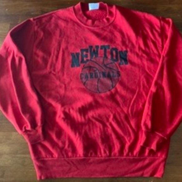 Vintage Red Newton Cardinals Crewneck in Size Large - Picture 1 of 9